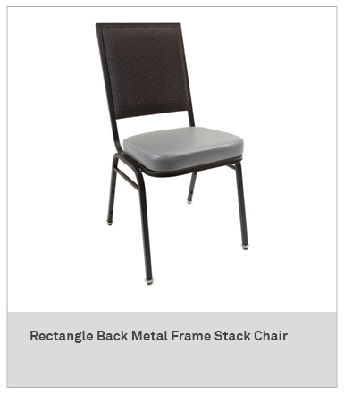 Rectangle Back Metal Chair