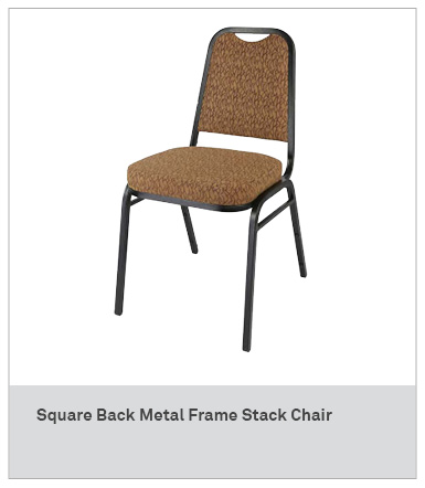 Square Back Metal Chair